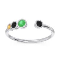 Petite Modern Open Bezel Vihvarita Ring