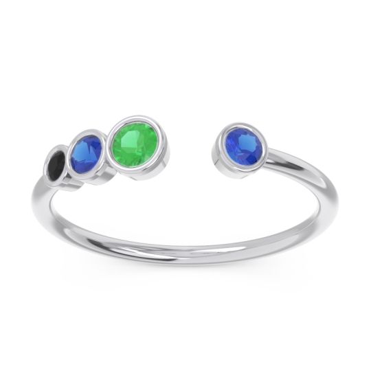 Petite Modern Open Bezel Vihvarita Ring