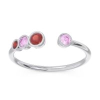 Petite Modern Open Bezel Vihvarita Ring