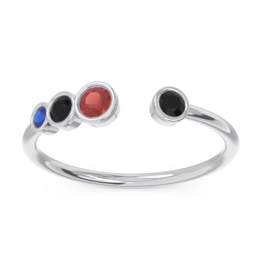 Petite Modern Open Bezel Vihvarita Ring