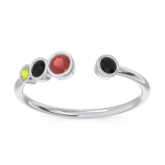 Petite Modern Open Bezel Vihvarita Ring