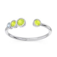 Petite Modern Open Bezel Vihvarita Ring