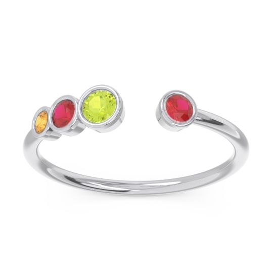 Petite Modern Open Bezel Vihvarita Ring