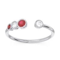 Petite Modern Open Bezel Vihvarita Ring