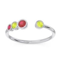 Petite Modern Open Bezel Vihvarita Ring