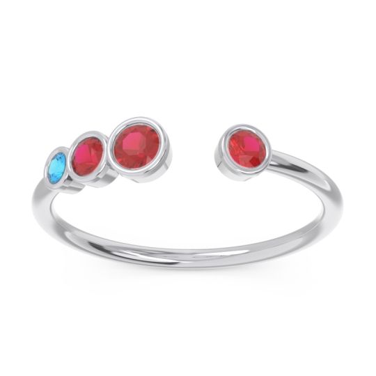 Petite Modern Open Bezel Vihvarita Ring