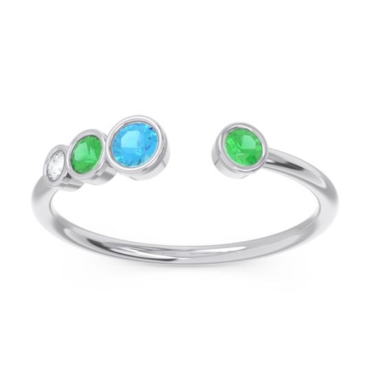 Petite Modern Open Bezel Vihvarita Ring