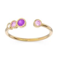 Petite Modern Open Bezel Vihvarita Ring