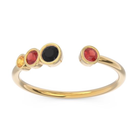 Petite Modern Open Bezel Vihvarita Ring
