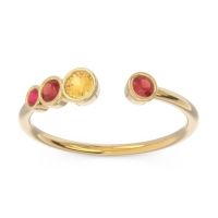 Petite Modern Open Bezel Vihvarita Ring