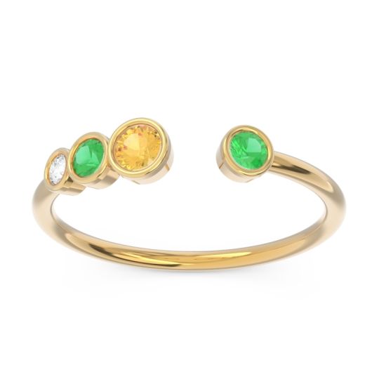 Petite Modern Open Bezel Vihvarita Ring