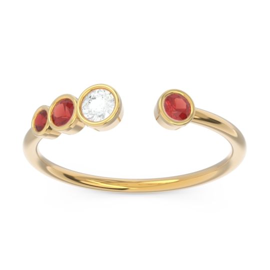 Petite Modern Open Bezel Vihvarita Ring