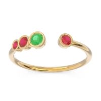 Petite Modern Open Bezel Vihvarita Ring