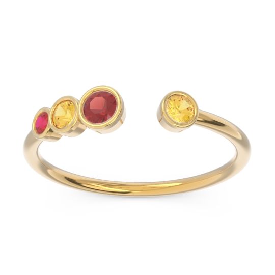 Petite Modern Open Bezel Vihvarita Ring