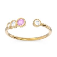 Petite Modern Open Bezel Vihvarita Ring