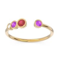 Petite Modern Open Bezel Vihvarita Ring