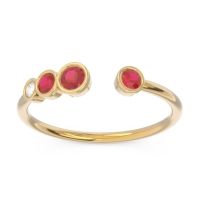 Petite Modern Open Bezel Vihvarita Ring