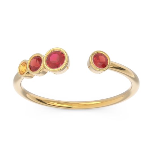 Petite Modern Open Bezel Vihvarita Ring