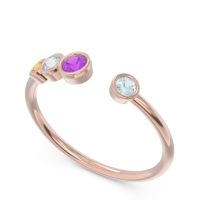 Petite Modern Open Bezel Vihvarita Ring