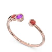 Petite Modern Open Bezel Vihvarita Ring