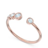 Petite Modern Open Bezel Vihvarita Ring