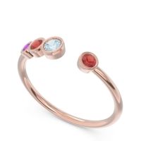 Petite Modern Open Bezel Vihvarita Ring