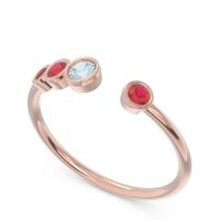 Petite Modern Open Bezel Vihvarita Ring