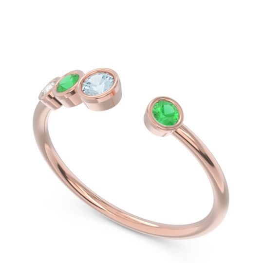 Petite Modern Open Bezel Vihvarita Ring