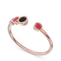 Petite Modern Open Bezel Vihvarita Ring