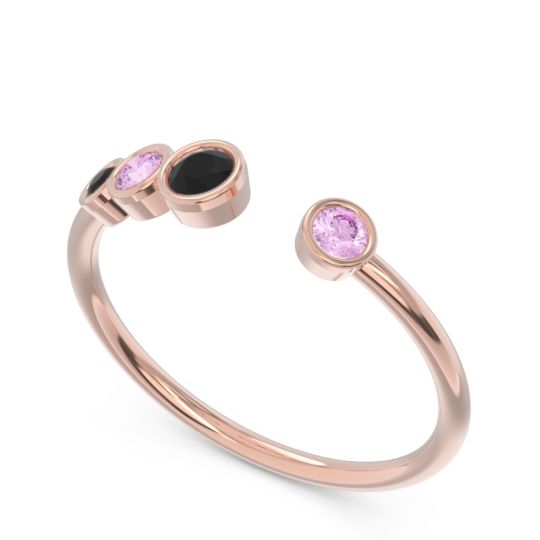 Petite Modern Open Bezel Vihvarita Ring