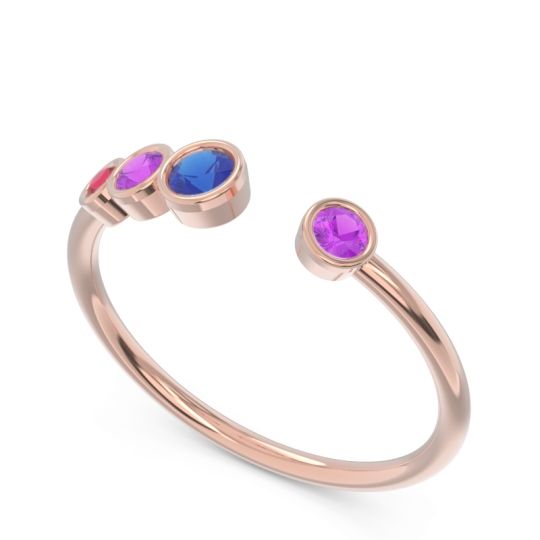 Petite Modern Open Bezel Vihvarita Ring