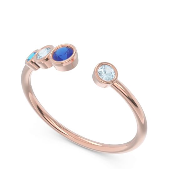 Petite Modern Open Bezel Vihvarita Ring