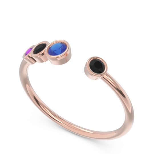 Petite Modern Open Bezel Vihvarita Ring