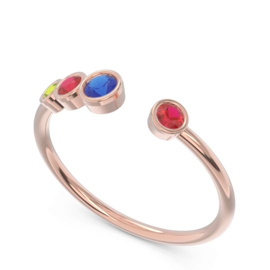 Petite Modern Open Bezel Vihvarita Ring