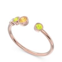 Petite Modern Open Bezel Vihvarita Ring