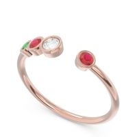 Petite Modern Open Bezel Vihvarita Ring