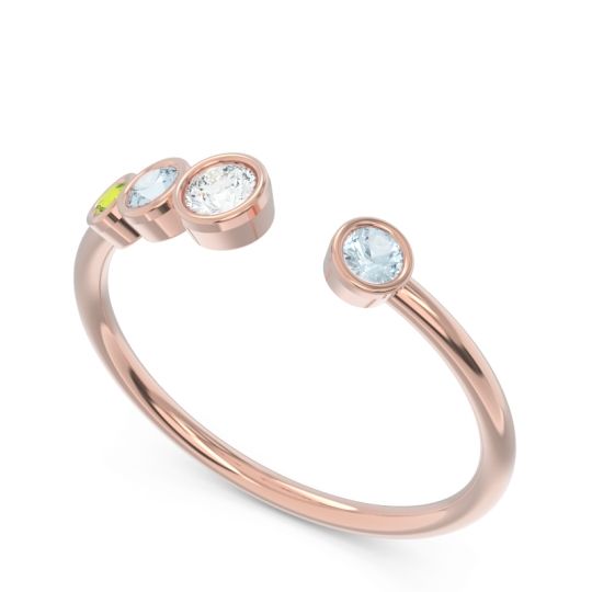 Petite Modern Open Bezel Vihvarita Ring