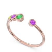 Petite Modern Open Bezel Vihvarita Ring