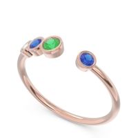 Petite Modern Open Bezel Vihvarita Ring