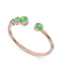 Petite Modern Open Bezel Vihvarita Ring