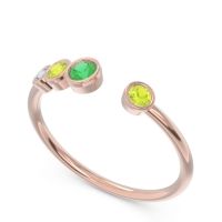 Petite Modern Open Bezel Vihvarita Ring