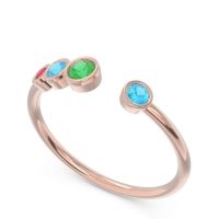 Petite Modern Open Bezel Vihvarita Ring