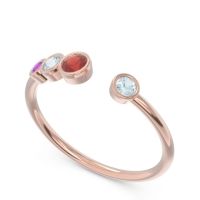 Petite Modern Open Bezel Vihvarita Ring