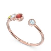 Petite Modern Open Bezel Vihvarita Ring