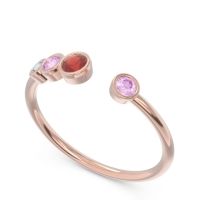 Petite Modern Open Bezel Vihvarita Ring