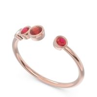 Petite Modern Open Bezel Vihvarita Ring