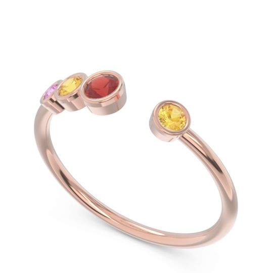 Petite Modern Open Bezel Vihvarita Ring