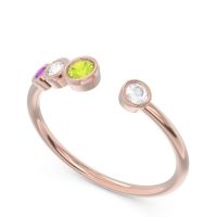 Petite Modern Open Bezel Vihvarita Ring