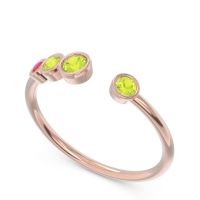 Petite Modern Open Bezel Vihvarita Ring