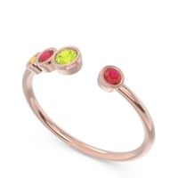 Petite Modern Open Bezel Vihvarita Ring